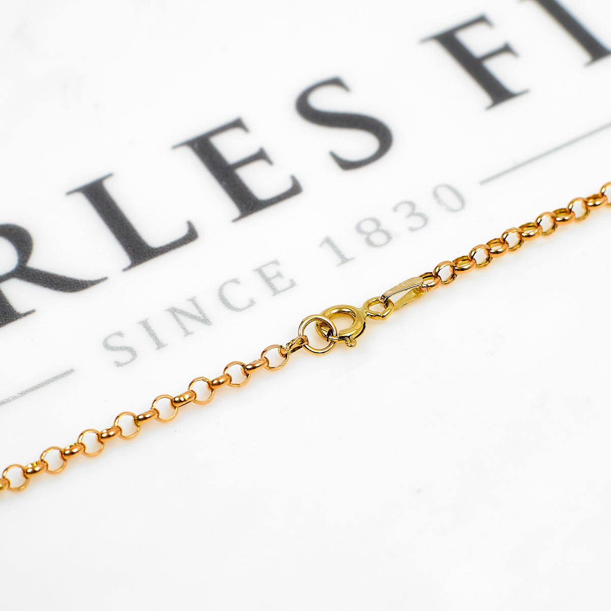 Pre-Owned 9ct Gold Belcher Chain Necklace 18 Inch