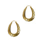 Pre-Owned 9ct Gold Rhombus Pattern Creole Earrings