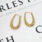Pre-Owned 9ct Gold Twist Horse Shoe Shape Creole Earrings