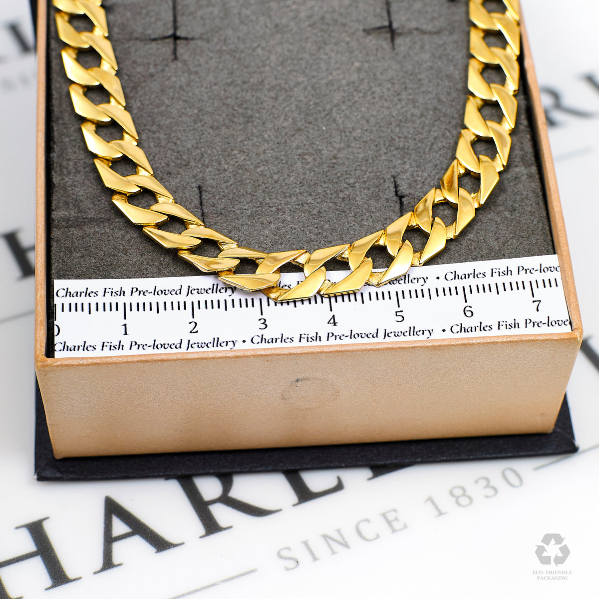Pre-Owned 9ct Gold Curb Chain Bracelet 9 Inch