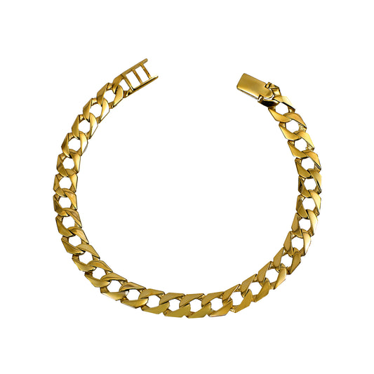 Pre-Owned 9ct Gold Curb Chain Bracelet 9 Inch