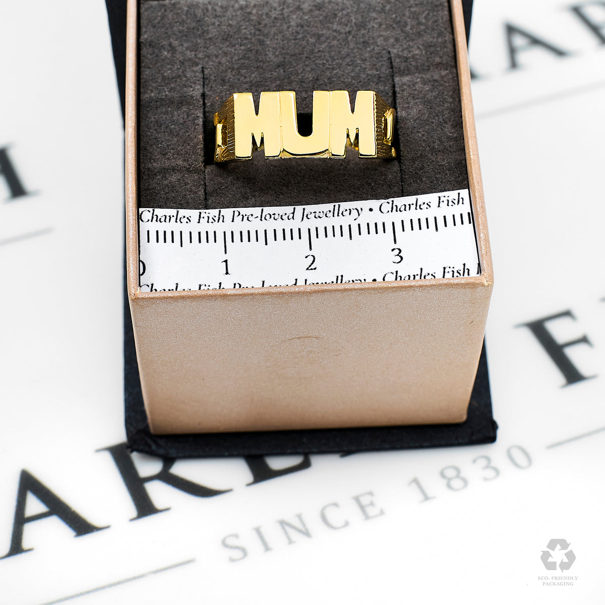 Pre-Owned 9ct Gold MUM Cherish Ring Size P