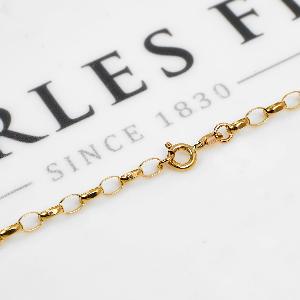 Pre-Owned 9ct Gold Belcher Chain Necklace 28 Inch