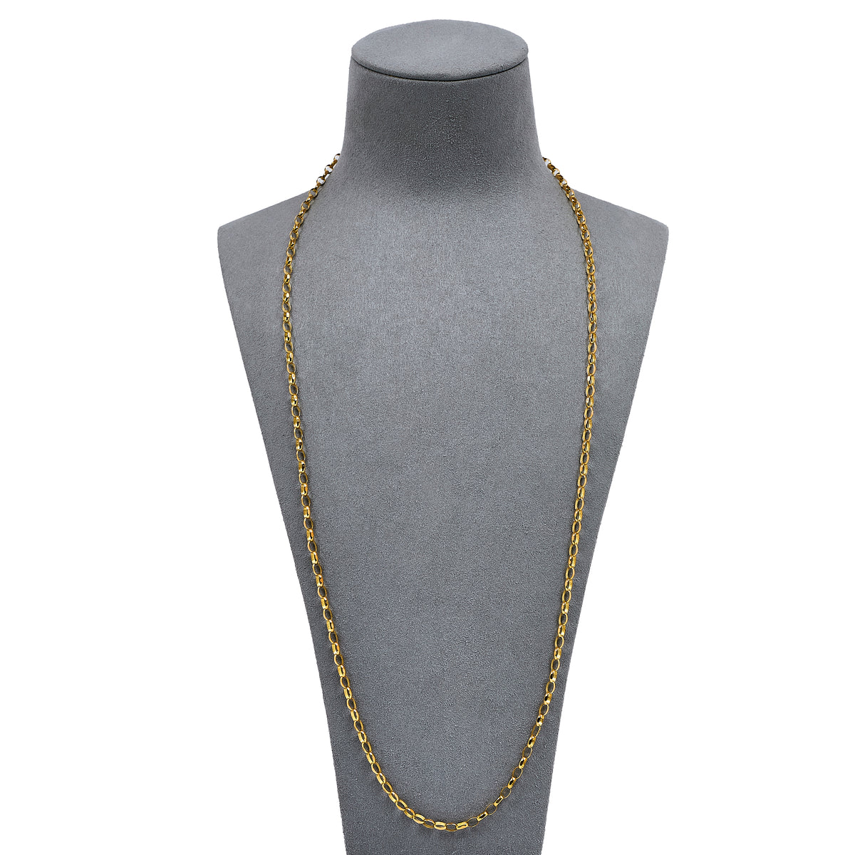 Pre-Owned 9ct Gold Belcher Chain Necklace 28 Inch