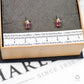 Pre-Owned 18ct Gold Pink Sapphire & Diamond Stud Earrings