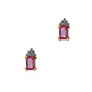Pre-Owned 18ct Gold Pink Sapphire & Diamond Stud Earrings