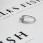 Pre-Owned 18ct White Gold CZ Crossover Ring Size K.5