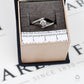 Pre-Owned 18ct White Gold CZ Crossover Ring Size K.5