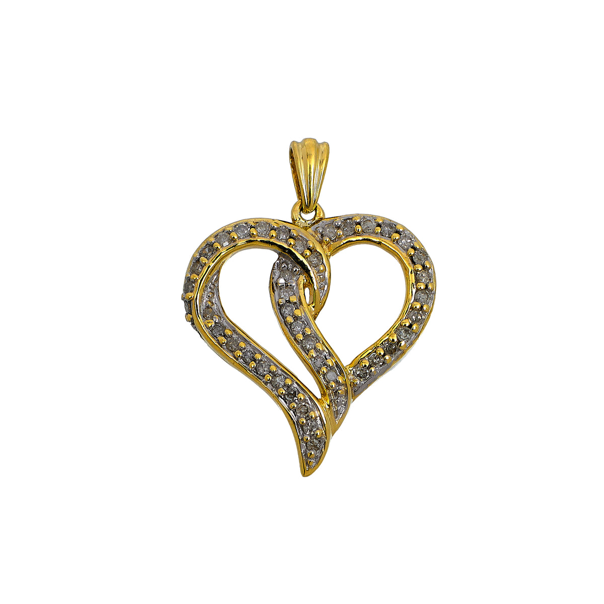 Pre-Owned 9ct Gold Diamond Heart Pendant