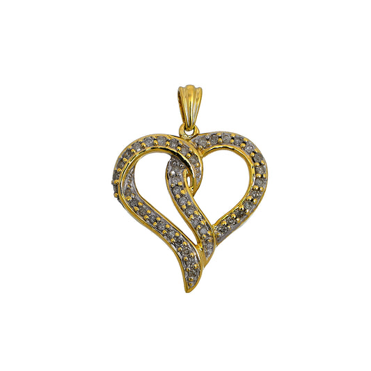 Pre-Owned 9ct Gold Diamond Heart Pendant