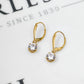 Pre-Owned 14ct Gold CZ Drop Earrings