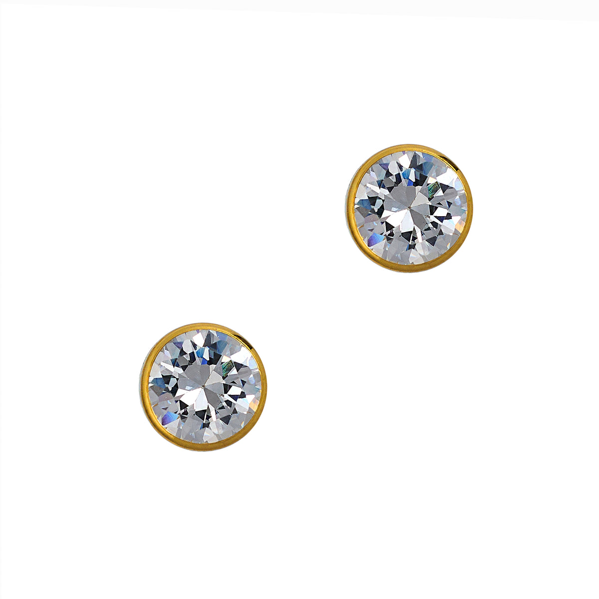 Pre-Owned 9ct Gold CZ Stud Earrings