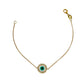 Pre-Owned 18ct Gold Multi Gemstone Eye Design Bracelet