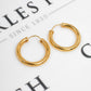 Pre-Owned 9ct Gold Sleeper Hoop Earrings