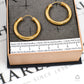 Pre-Owned 9ct Gold Sleeper Hoop Earrings