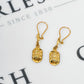 Pre-Owned 18ct Gold Scarab Drop Earrings