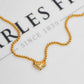 Pre-Owned 18ct Gold Bead Chain Necklace & Heart Pendant