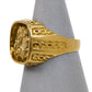 Pre-Owned 9ct Gold Square Intaglio Design Signet Ring Size T
