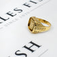 Pre-Owned 9ct Gold Square Intaglio Design Signet Ring Size T
