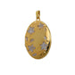 Pre-Owned 9ct Gold Oval Locket & White Flowers