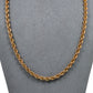 Pre-Owned 9ct Gold Rope Chain Necklace 20 Inch