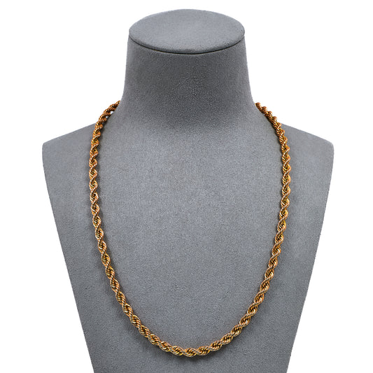 Pre-Owned 9ct Gold Rope Chain Necklace 20 Inch