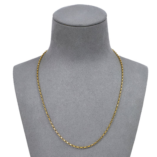 Pre-Owned 9ct Gold Belcher Chain Necklace 18 Inch