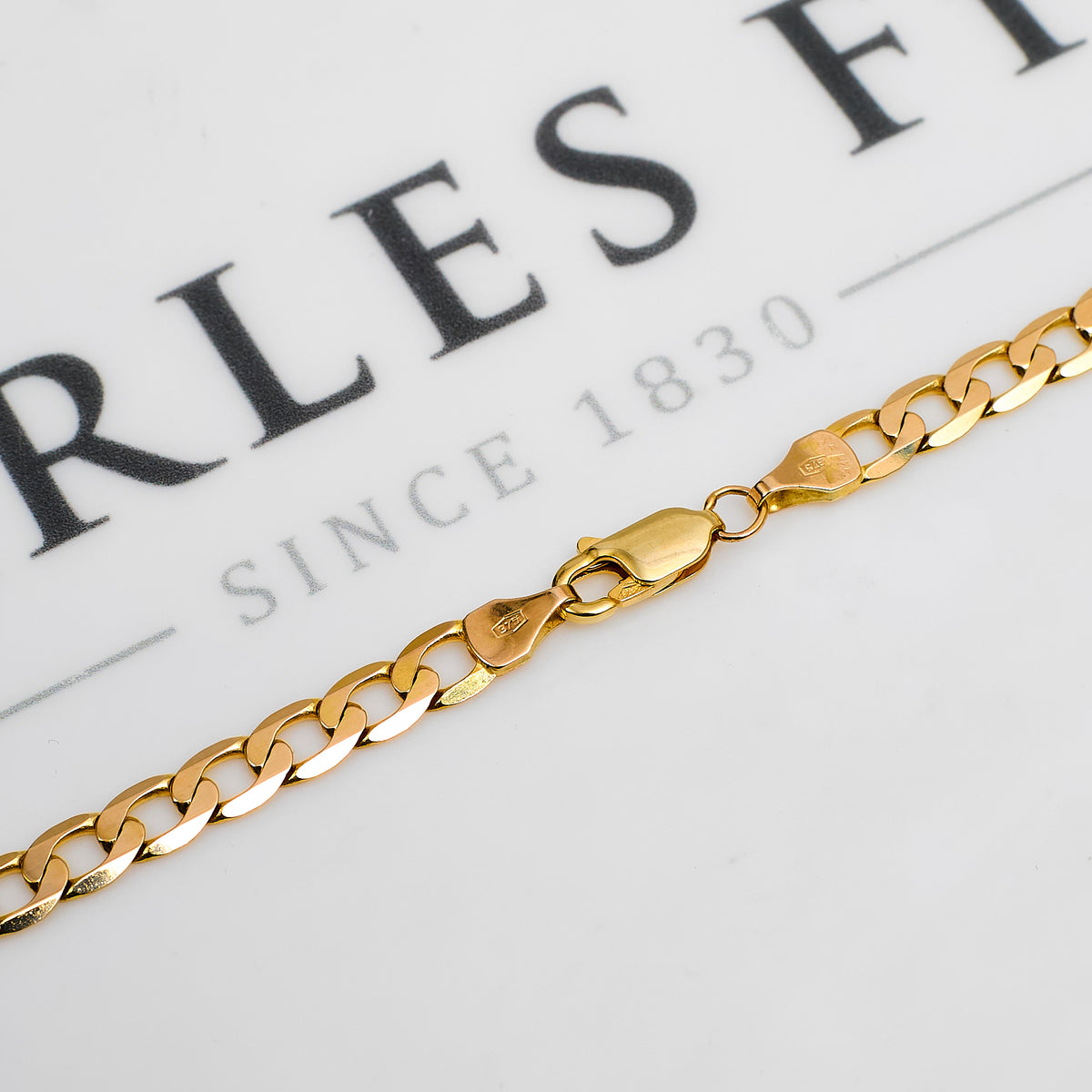 Pre-Owned 9ct Gold Curb Chain Necklace 20 Inch
