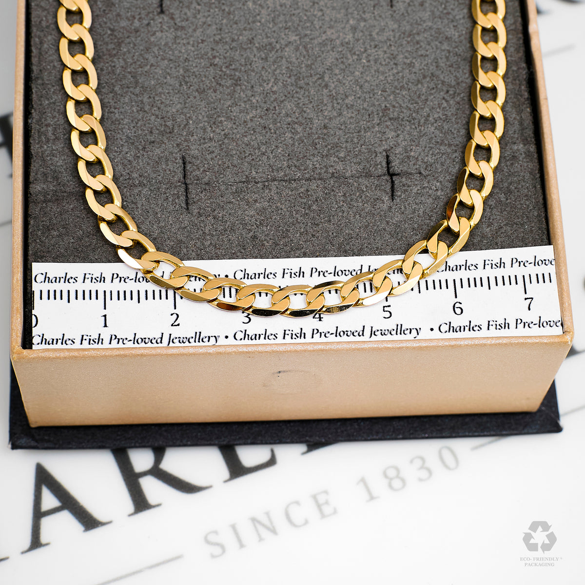 Pre-Owned 9ct Gold Curb Chain Necklace 20 Inch