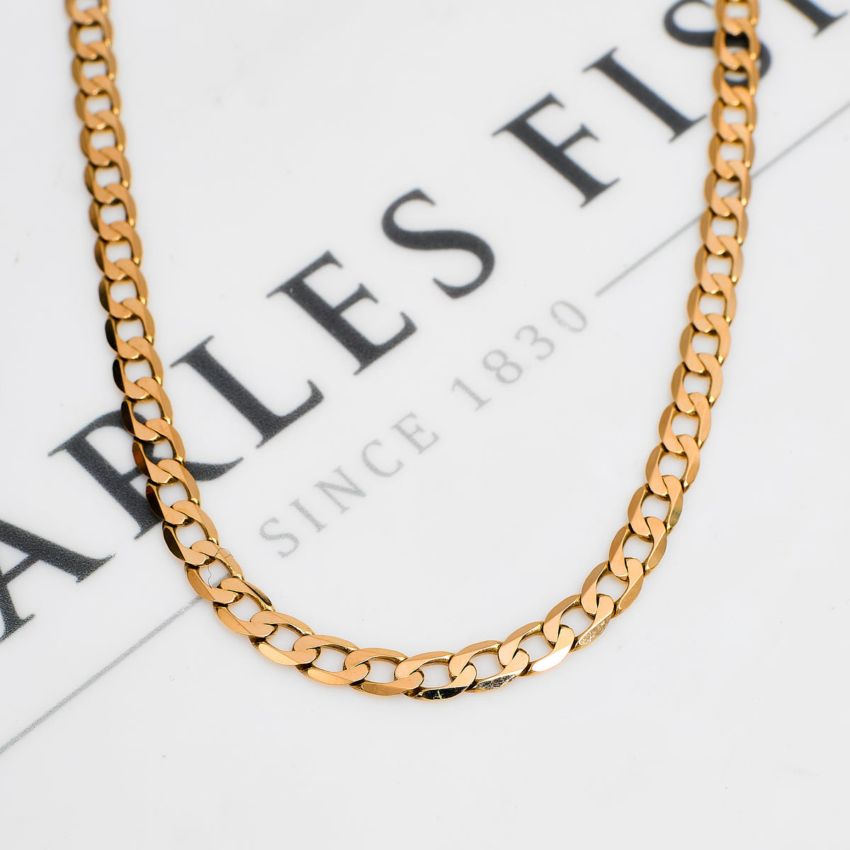Pre-Owned 9ct Gold Curb Chain Necklace 20 Inch