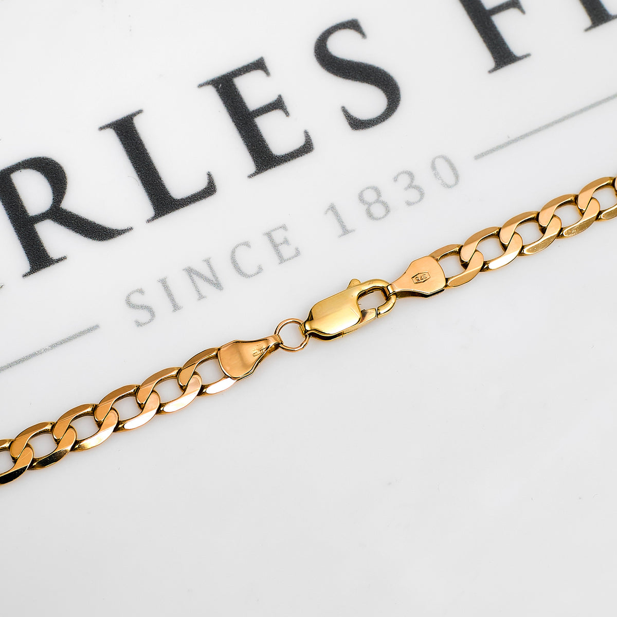 Pre-Owned 9ct Gold Curb Chain Necklace 20 Inch