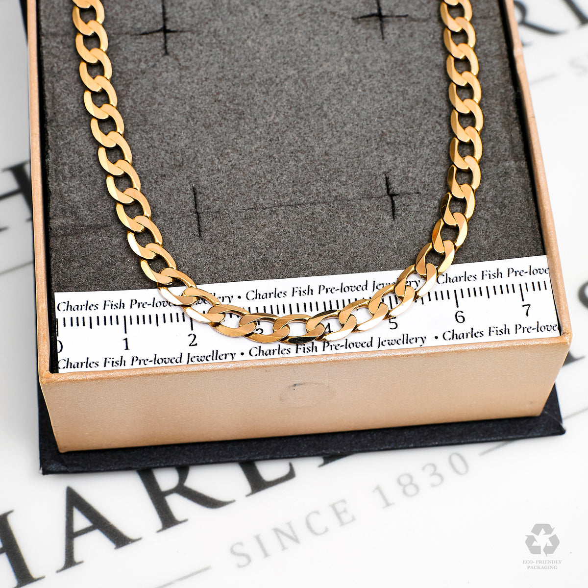 Pre-Owned 9ct Gold Curb Chain Necklace 20 Inch