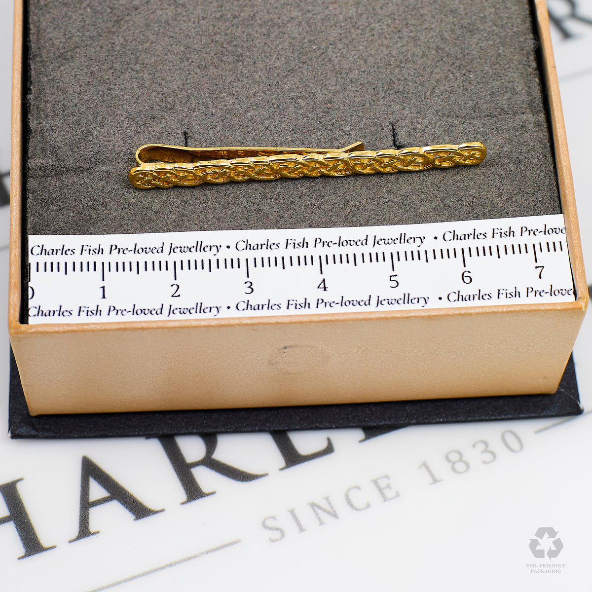 Pre-Owned 9ct Gold Celtic Plait Tie Slide