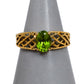 Pre-Owned 9ct Gold Oval Peridot Ring Size P.5