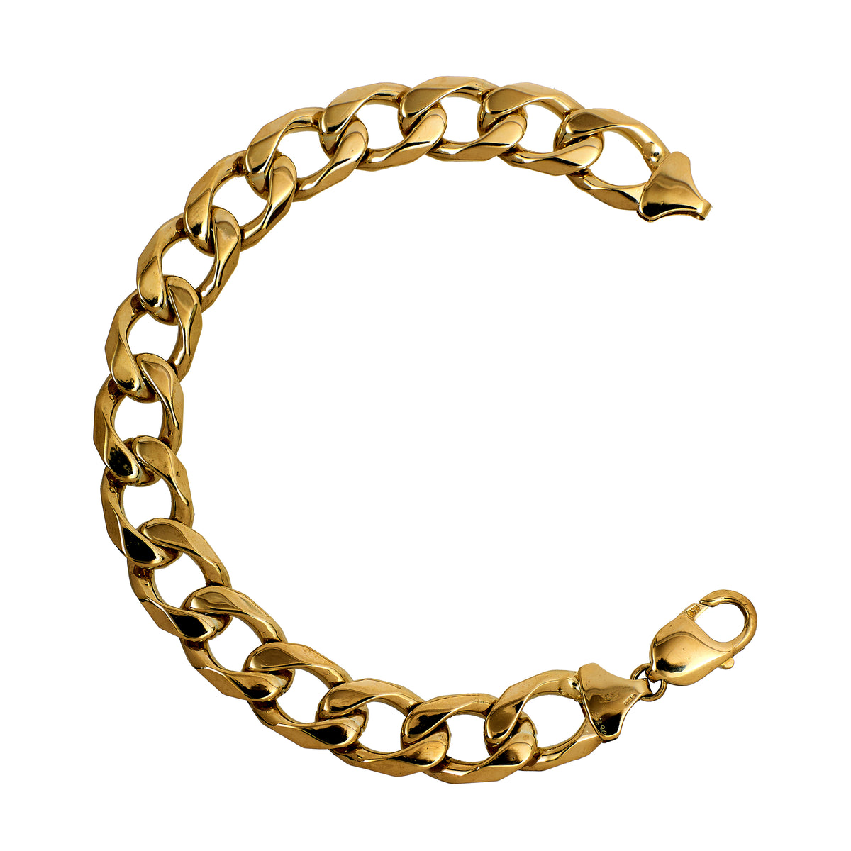 Pre-Owned 9ct Gold Curb Chain Bracelet 9 Inch