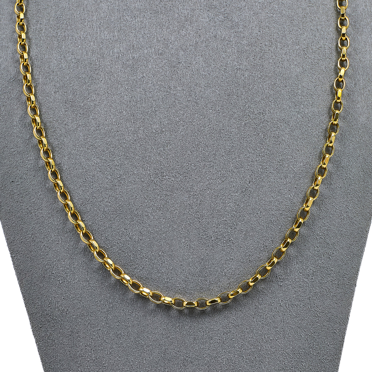Pre-Owned 9ct Gold Belcher Chain Necklace 20 Inch