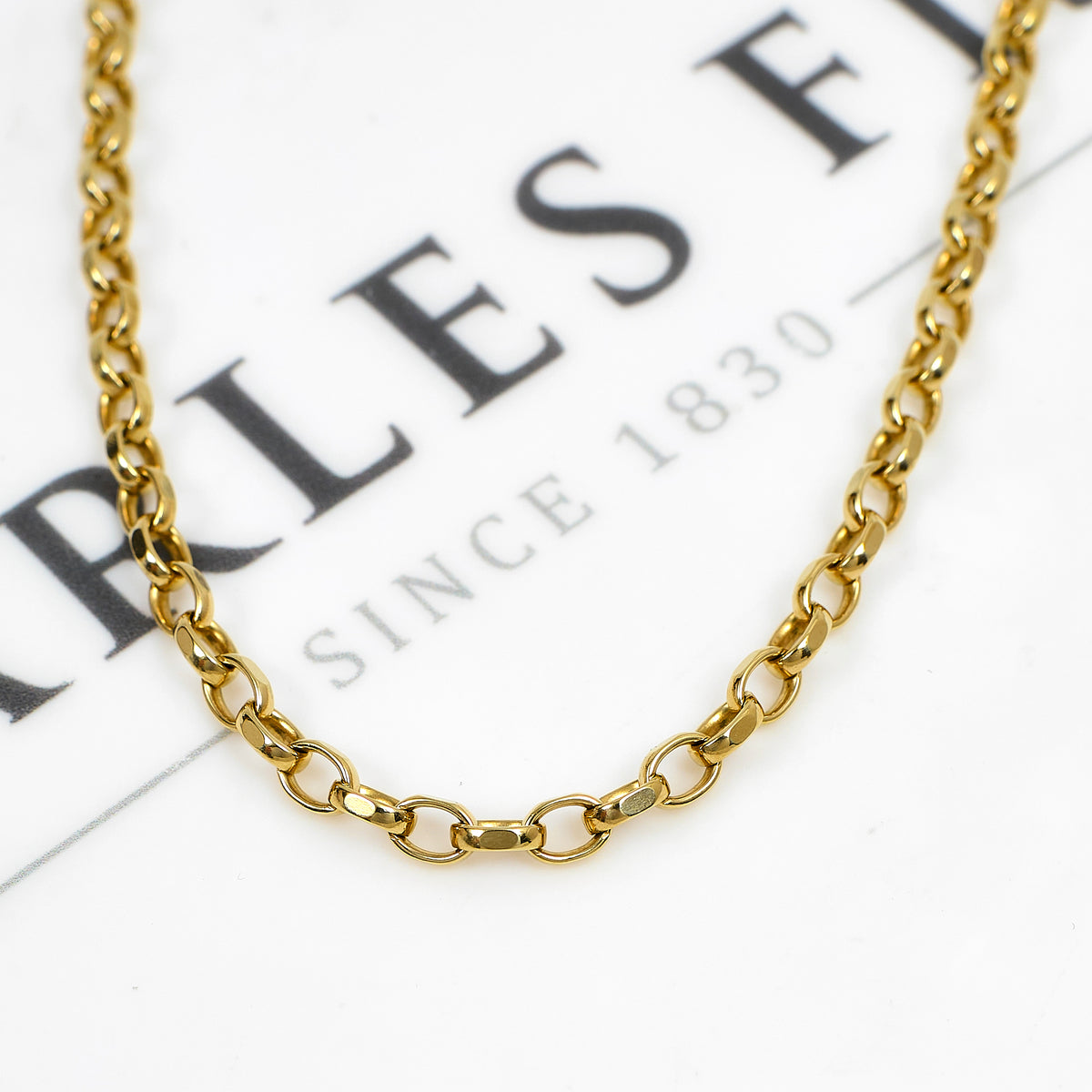 Pre-Owned 9ct Gold Belcher Chain Necklace 20 Inch
