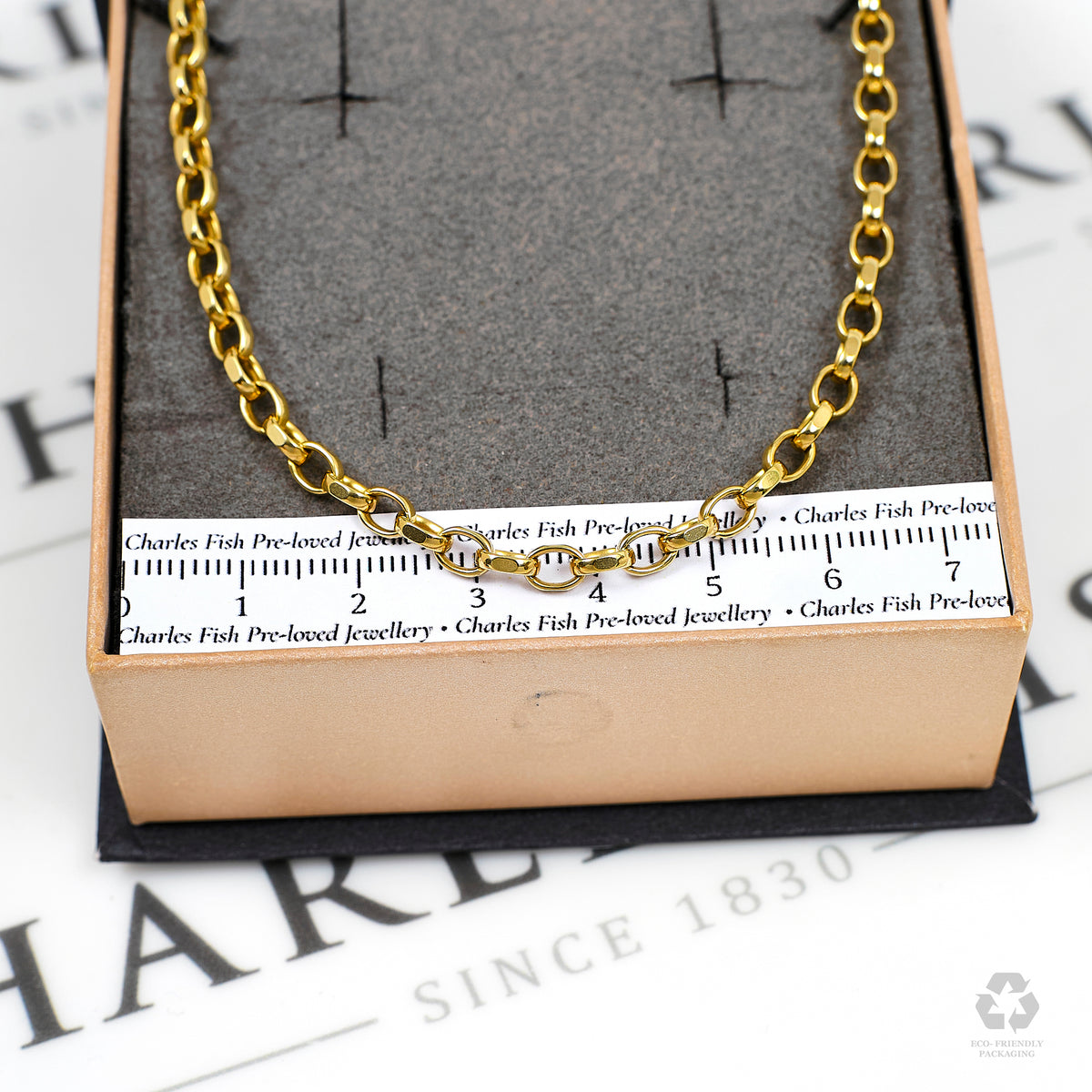 Pre-Owned 9ct Gold Belcher Chain Necklace 20 Inch