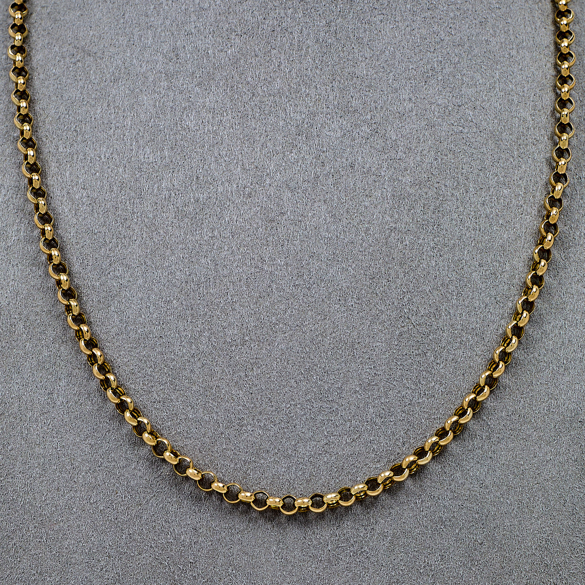 Pre-Owned 9ct Gold Belcher Chain Necklace 18 Inch