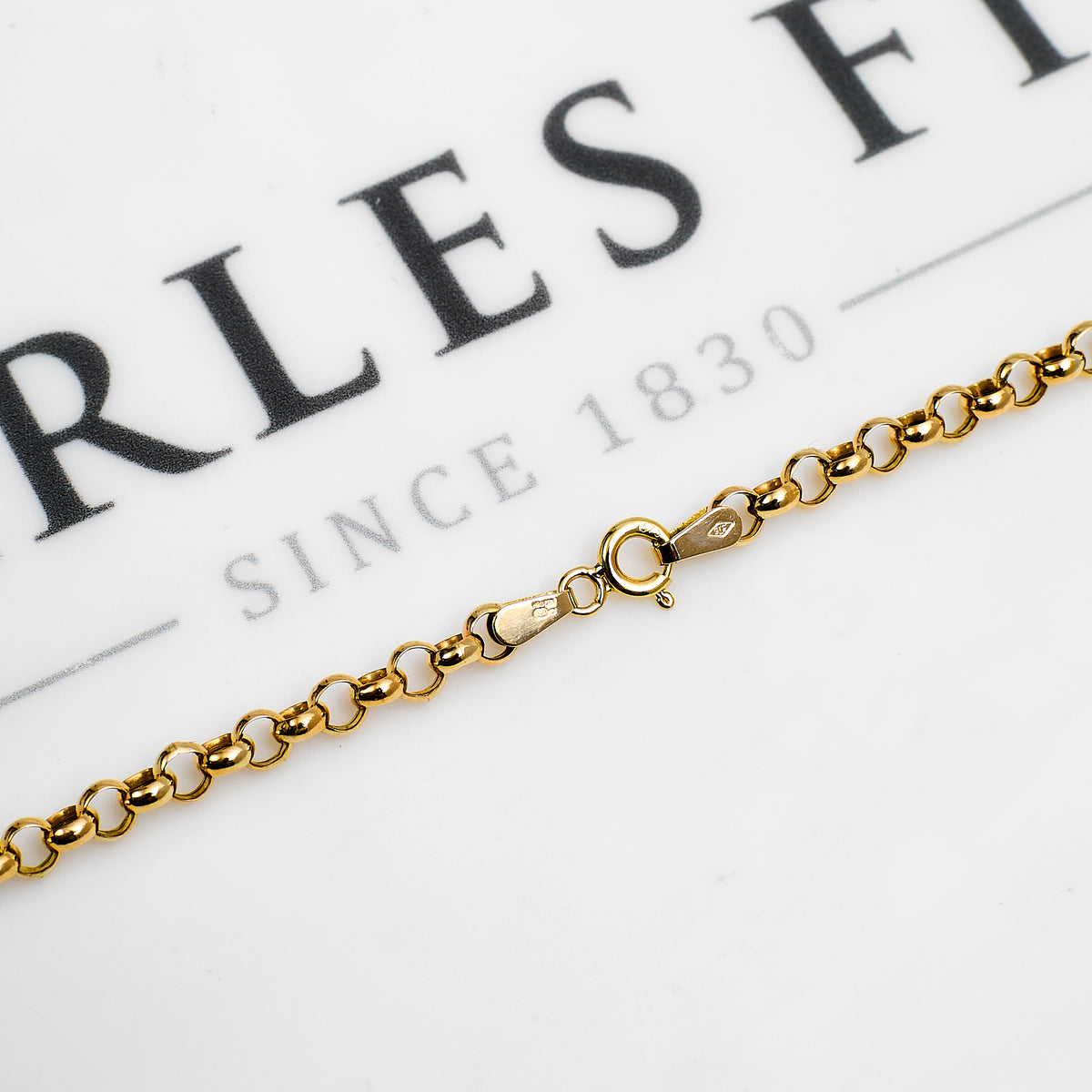Pre-Owned 9ct Gold Belcher Chain Necklace 18 Inch