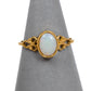 Pre-Owned 9ct Gold Oval Opal Ring Size M