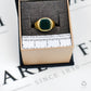 Pre-Owned 9ct Gold Rectangle Bloodstone Signet Ring Size M.5