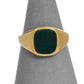 Pre-Owned 9ct Gold Rectangle Bloodstone Signet Ring Size M.5