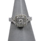 Pre-Owned 9ct White Gold Square Diamond Cluster Ring