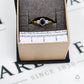 Pre-Owned 18ct Gold Oval Sapphire & 2 Diamond Ring Size K.5