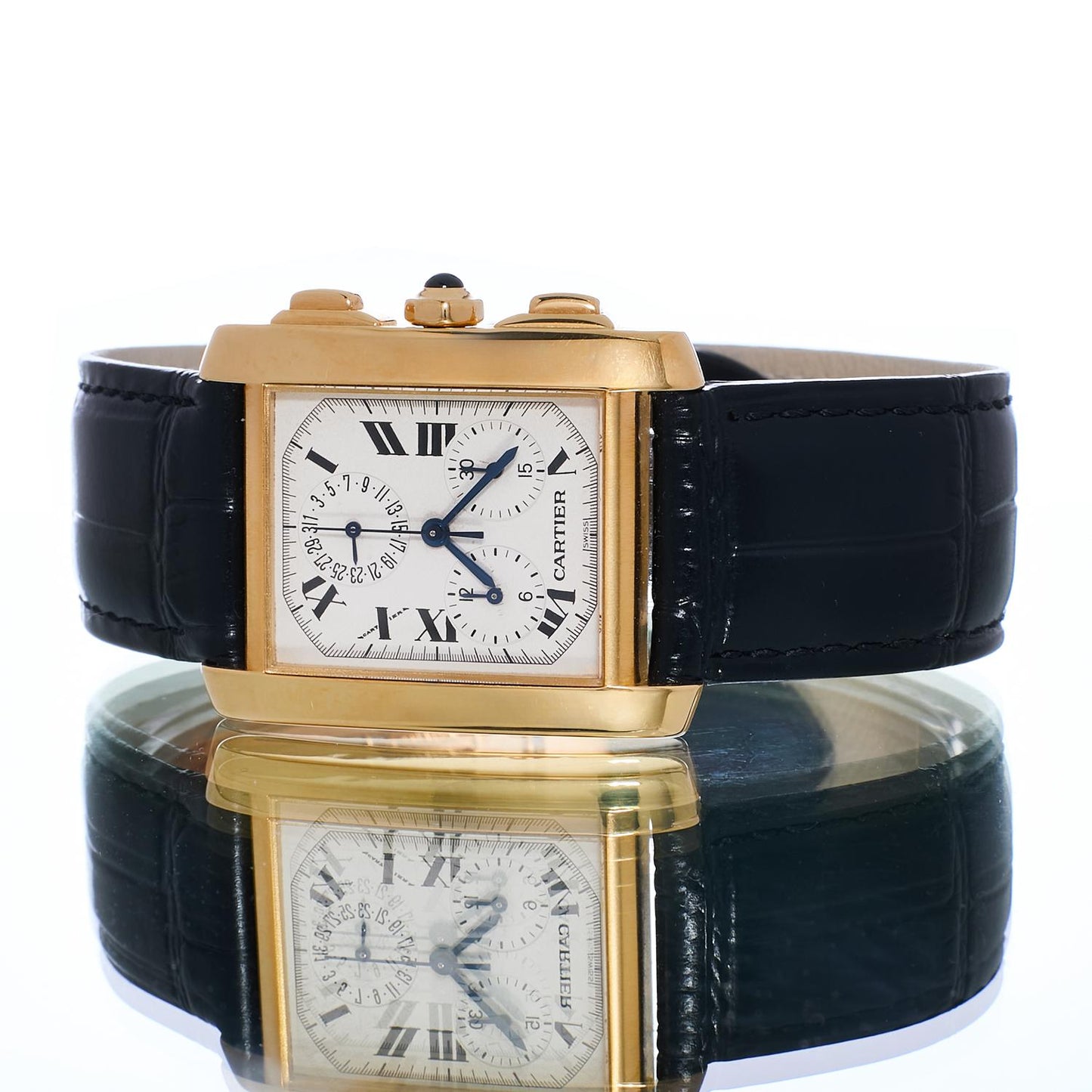 Pre-Owned Cartier Tank Francaise Chronoflex W5000556