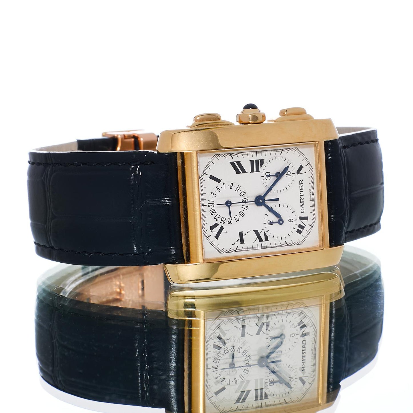 Pre-Owned Cartier Tank Francaise Chronoflex W5000556