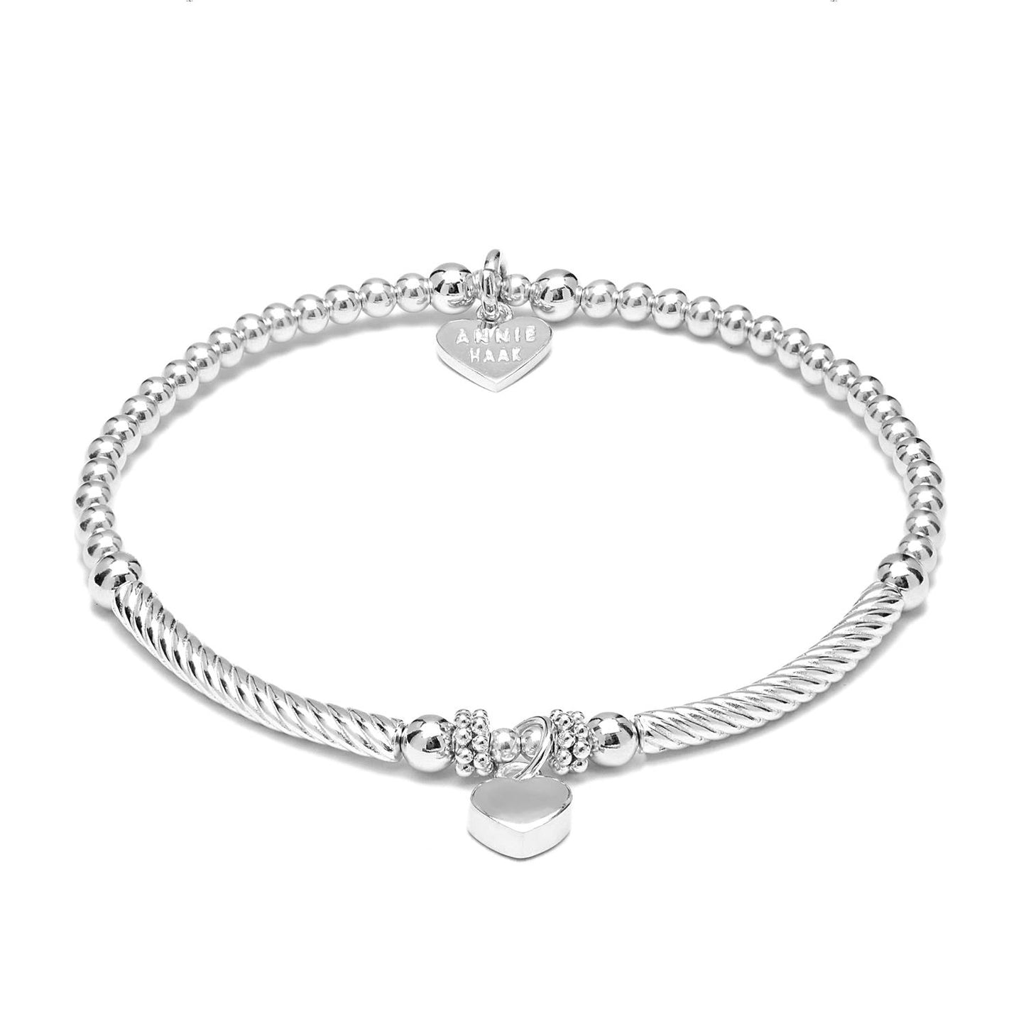 Annie Haak Silver Pipa Boxed Heart Bracelet