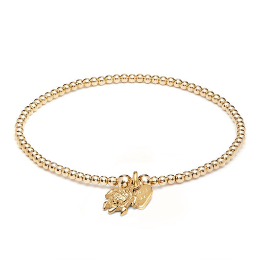 Annie Haak Santeenie Gold Charm Bracelet Turtle
