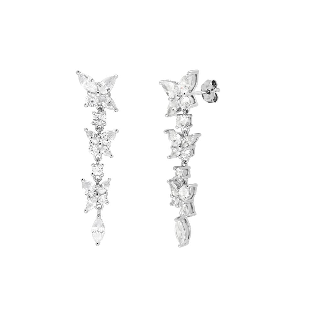 Achara Zirconia Butterfly Drop Earrings